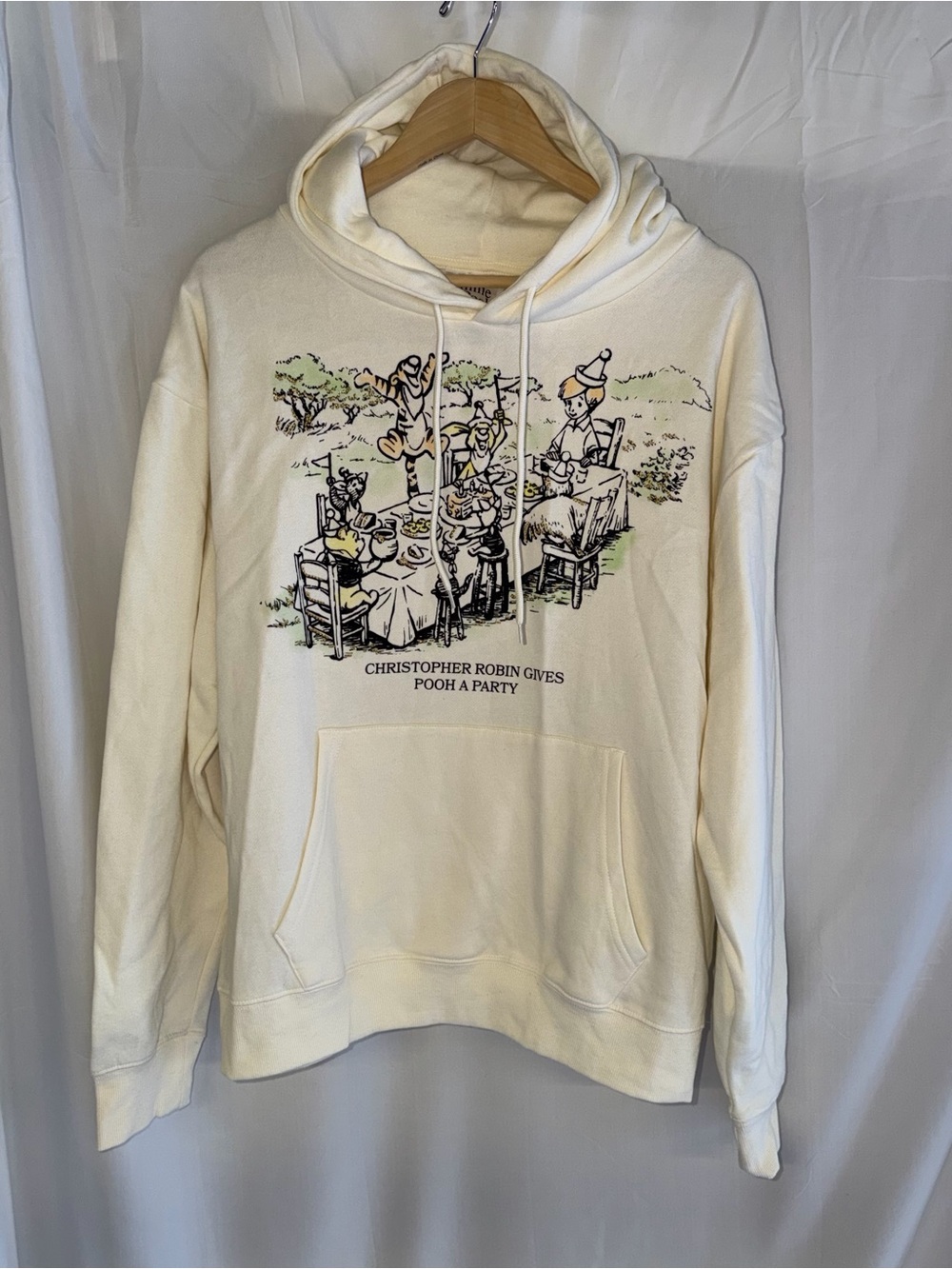 NWT Disney Winnie the Pooh Gold Foil Graphic Hoodie.